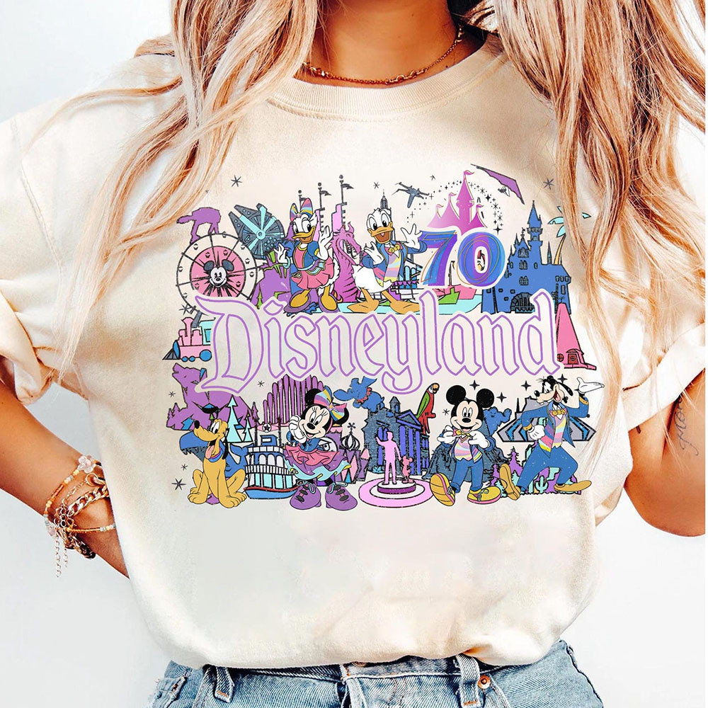 Disneyland 70th Anniversary Merch Disneyland T-Shirt Mother's Day Gifts For Wife-1 Disneyland 70th Anniversary Merch Disneyland T-Shirt Mother's Day Gifts For Wife-1