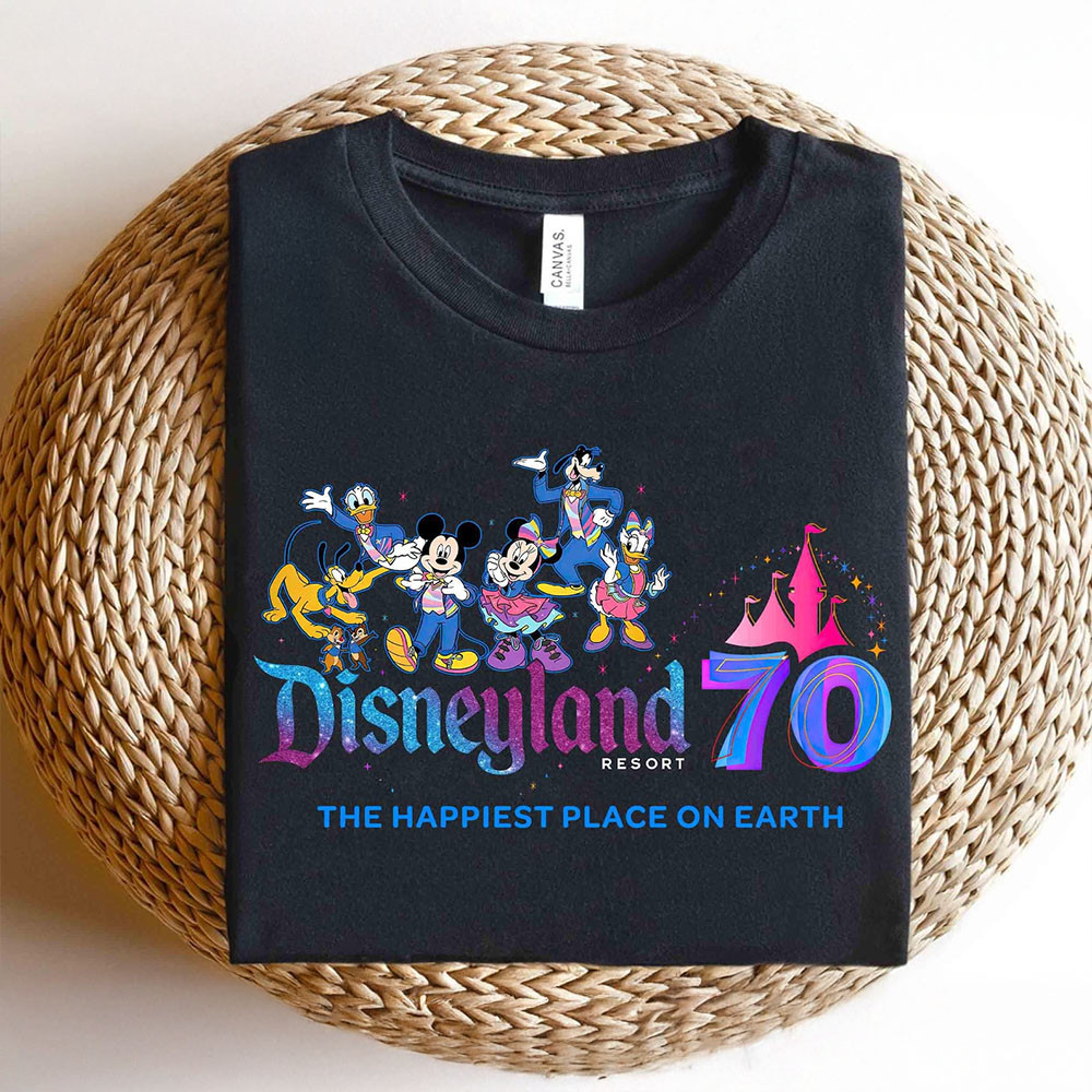 Disneyland 70th Anniversary Merch The Happiest Place On Earth Disneyland 70th Anniversary Shirt-1 Disneyland 70th Anniversary Merch The Happiest Place On Earth Disneyland 70th Anniversary Shirt-1