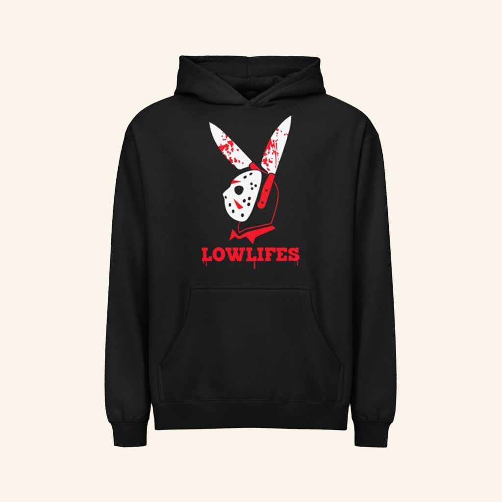 District 13 Clothing Merch Lowlifes Killer Bunny Hoodie Halloween Gift For Brother-1
