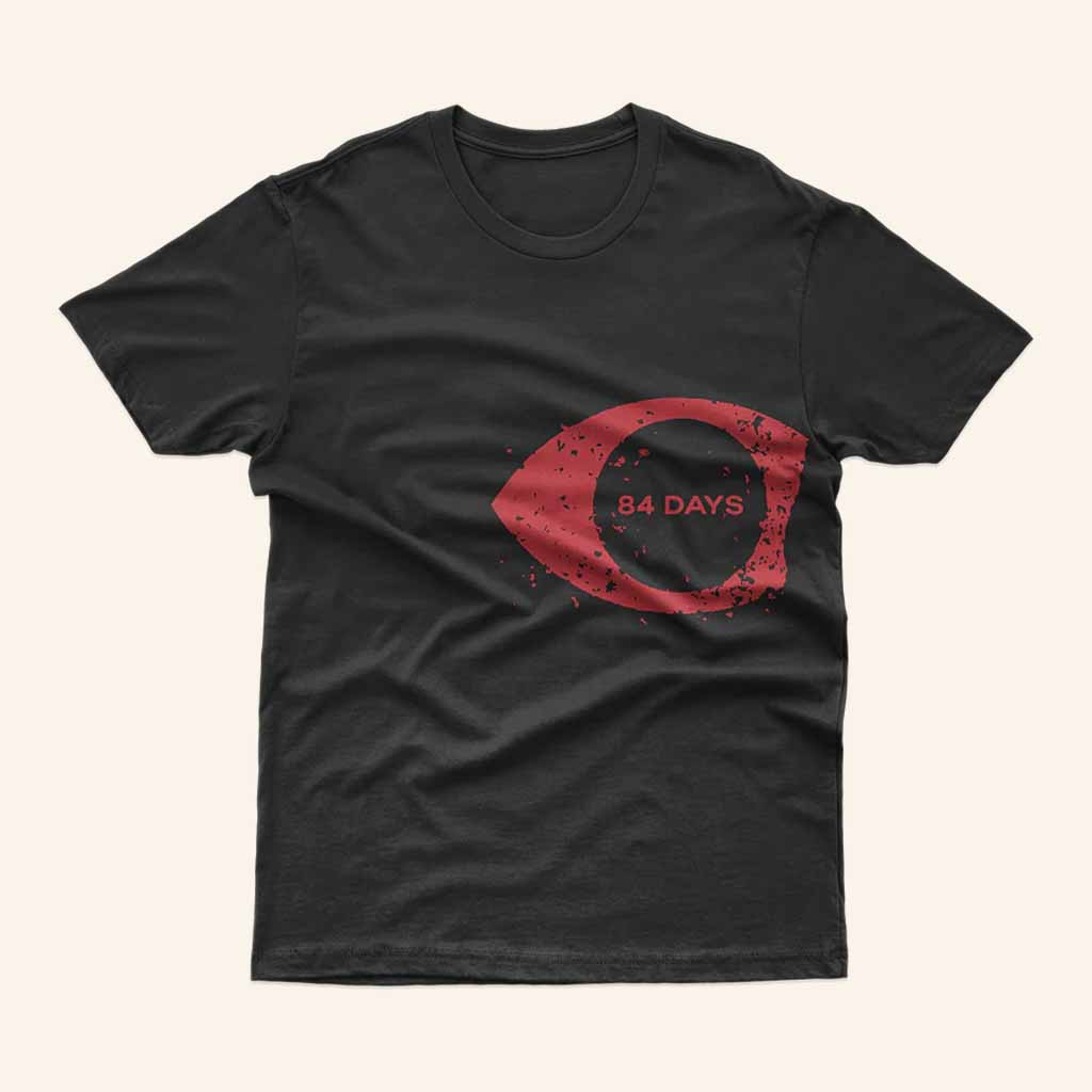 Double Helix Records Merch 84 Days Eyeball Logo Black T-Shirt Christmas Gifts For Him-1