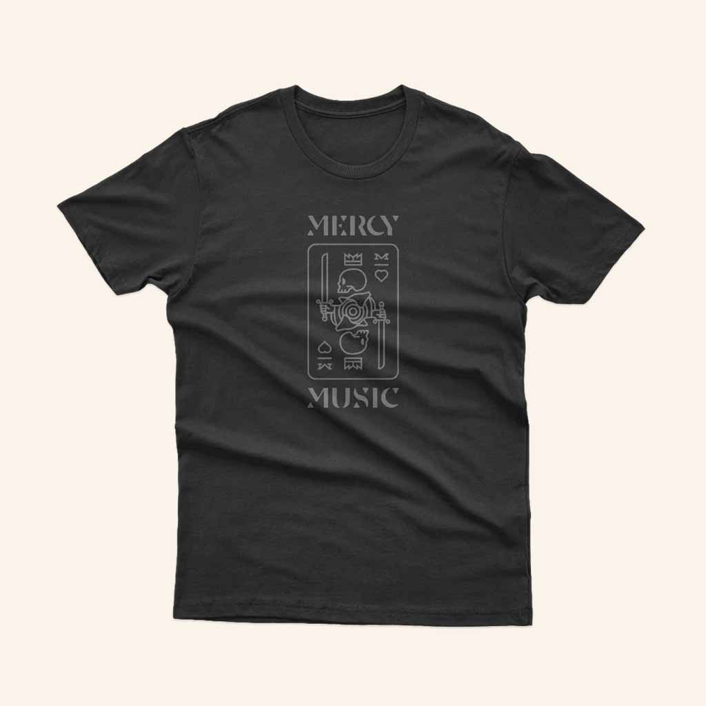 Double Helix Records Merch Mercy Music Playing Card T-Shirt Music Related Gifts For Guys-1 Double Helix Records Merch Mercy Music Playing Card T-Shirt Music Related Gifts For Guys-1