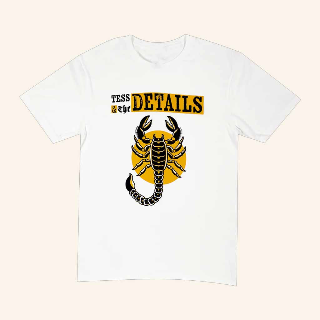 Double Helix Records Merch Tess And The Details Scorpion T-Shirt Christmas Gifts For Guys-1 Double Helix Records Merch Tess And The Details Scorpion T-Shirt Christmas Gifts For Guys-1