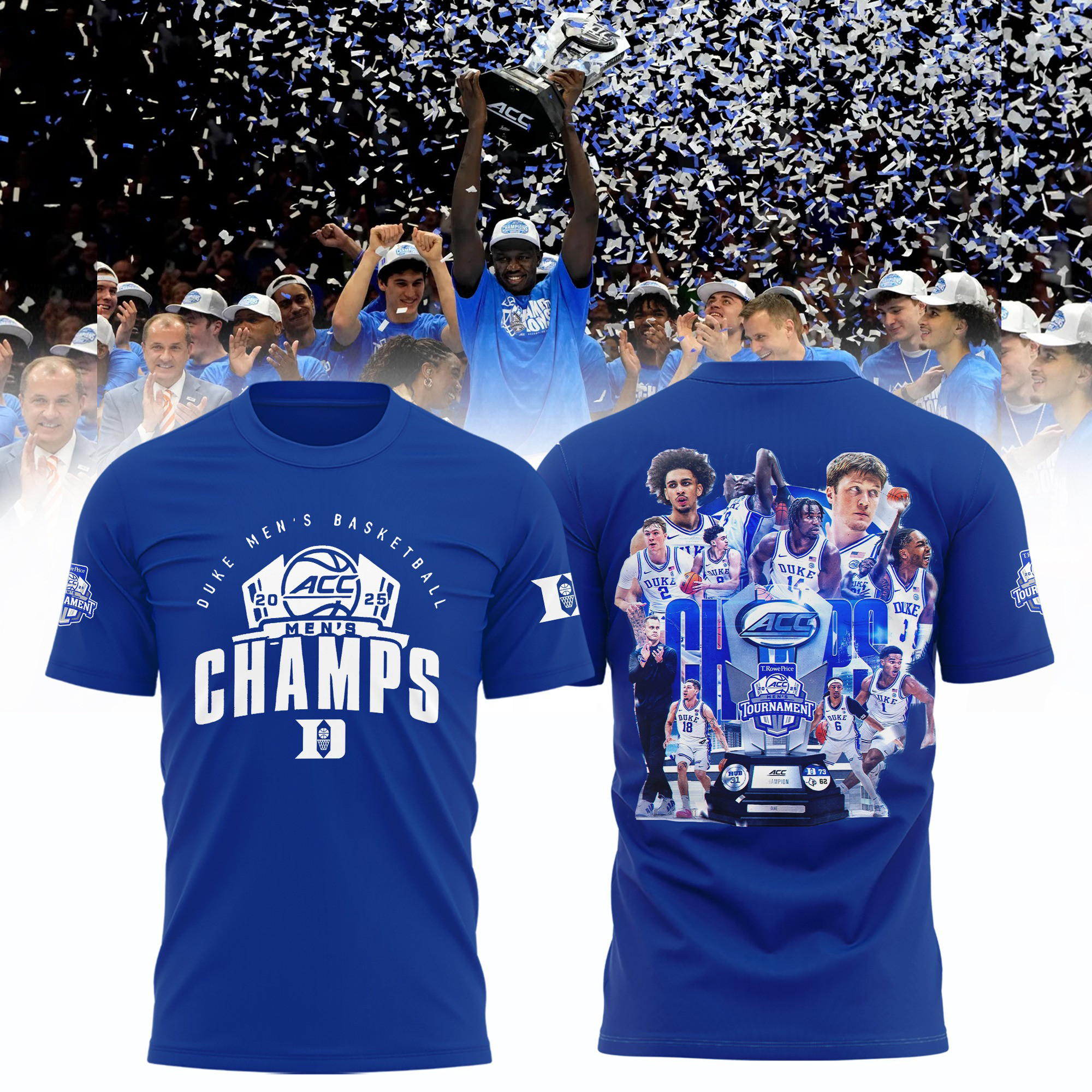 Duke ACC Championship Shirt 2025 Duke Blue Devils ACC Champions Merch Best Gifts For Fans-1