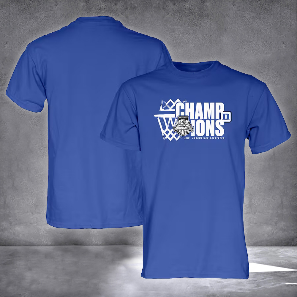 Duke Blue Devils Blue ACC Championship Shirt 2025 Men's Basketball Duke Fan Gifts For Him-1 Duke Blue Devils Blue ACC Championship Shirt 2025 Men's Basketball Duke Fan Gifts For Him-1