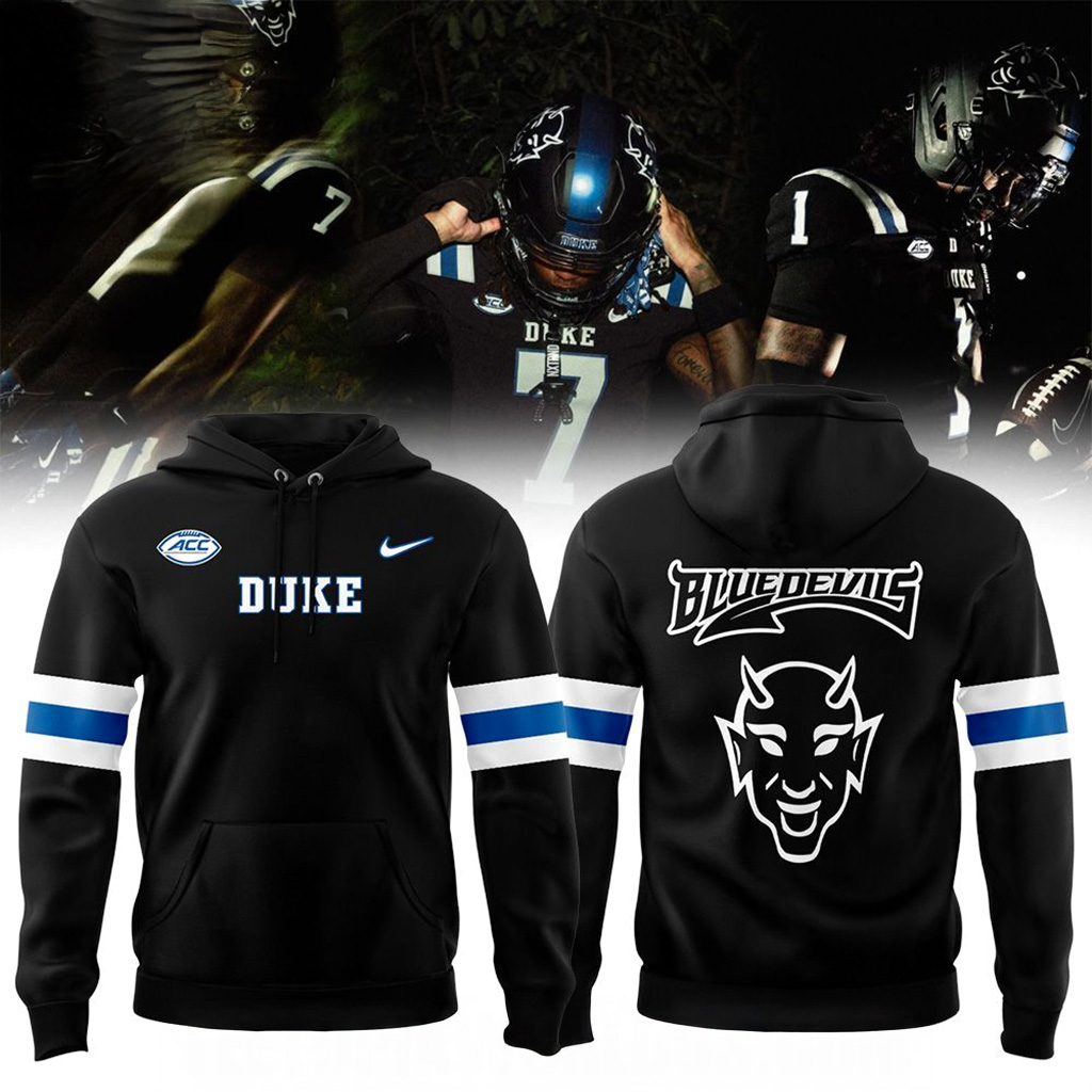Duke Blue Devils Uniform Black Hoodie Duke Blue Devils Merch Gift For Brother-1