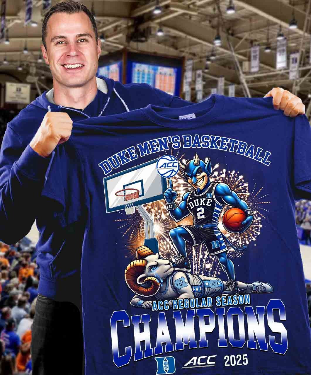 Duke Men's Basketball ACC Regular Season Champions 2025 Shirt Duke Blue Devils Fan Gifts-1 Duke Men's Basketball ACC Regular Season Champions 2025 Shirt Duke Blue Devils Fan Gifts-1