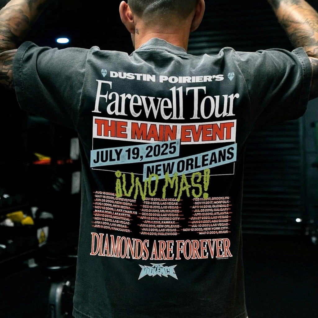 Dustin Poirier The Farewell 2025 Reprint T-Shirt Fan Merch Best Gifts For Husband-1 Dustin Poirier The Farewell 2025 Reprint T-Shirt Fan Merch Best Gifts For Husband-1