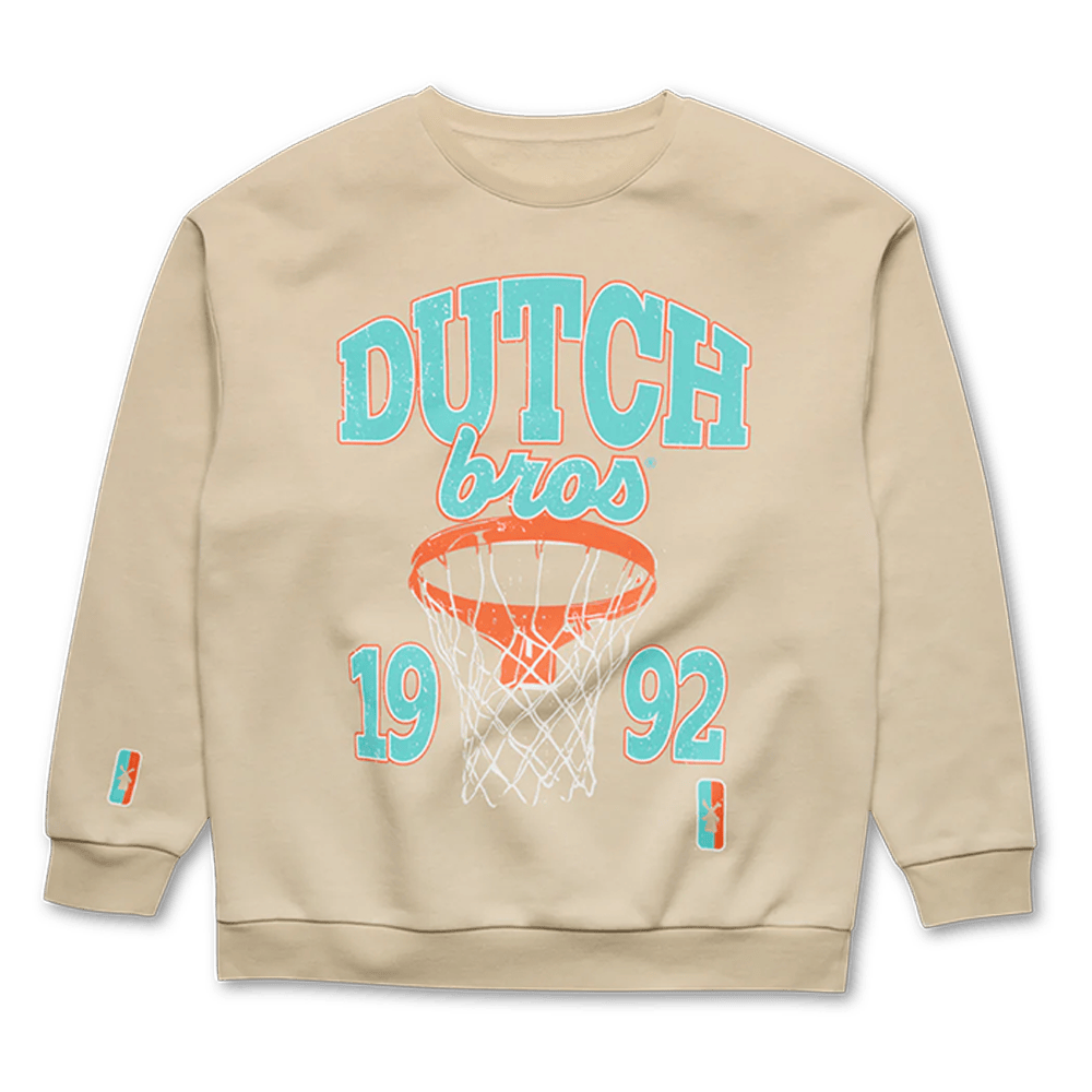 Dutch Bros Merch Dutch Bros Basketball Cream Sweatshirt Awesome Father's Day Gifts-1 Dutch Bros Merch Dutch Bros Basketball Cream Sweatshirt Awesome Father's Day Gifts-1
