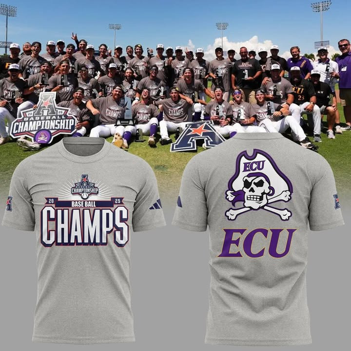ECU Baseball 2025 American Athletic Conference Champions Shirt East Carolina Pirates Merch-1 ECU Baseball 2025 American Athletic Conference Champions Shirt East Carolina Pirates Merch-1