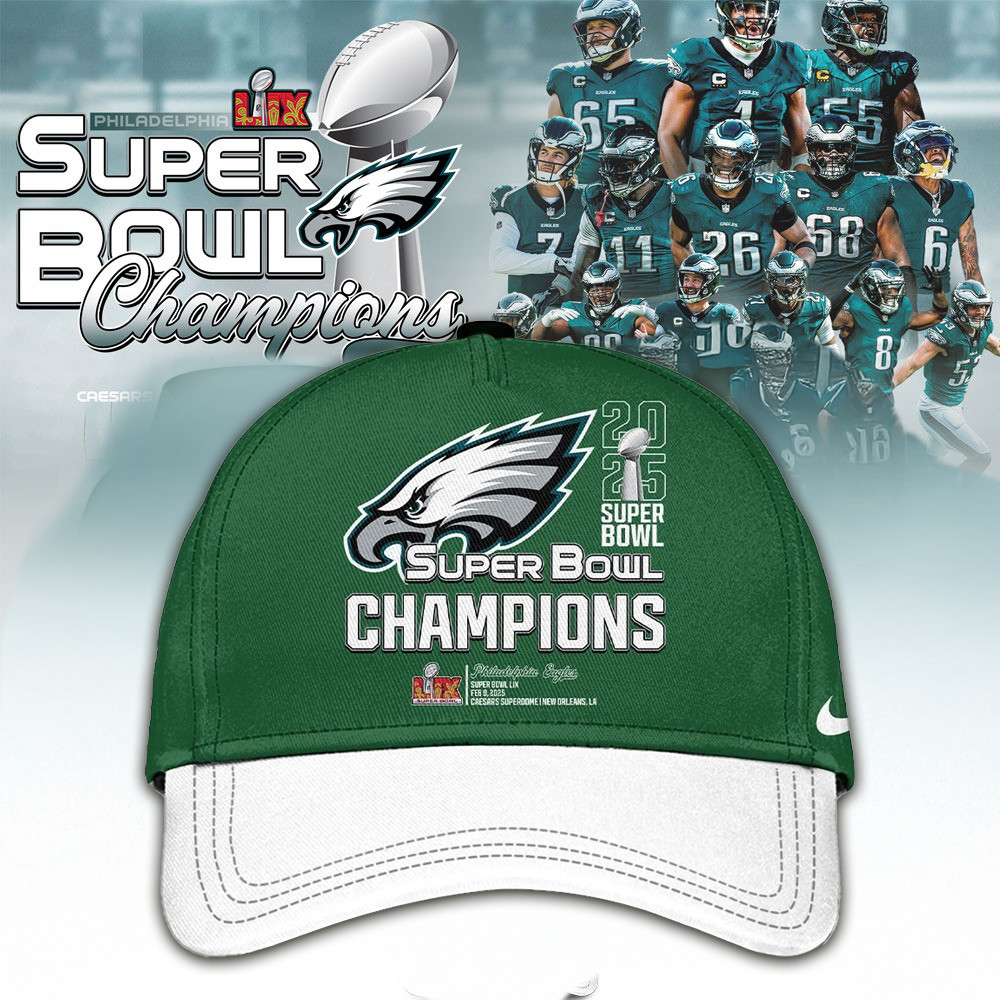 Eagles National Super Bowl Champions 2025 Hat Philadelphia Eagles Ball Cap Merch Unique-1