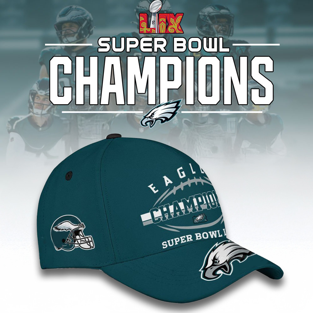 Eagles Super Bowl Champions Hat 2025 Philadelphia Eagles Super Bowl Champions Cap Merch-1