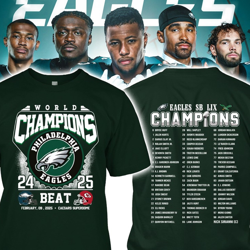 Eagles Super Bowl Champions Shirt 2025 Apparel Best Gifts For Philadelphia Eagles Fans-1 Eagles Super Bowl Champions Shirt 2025 Apparel Best Gifts For Philadelphia Eagles Fans-1
