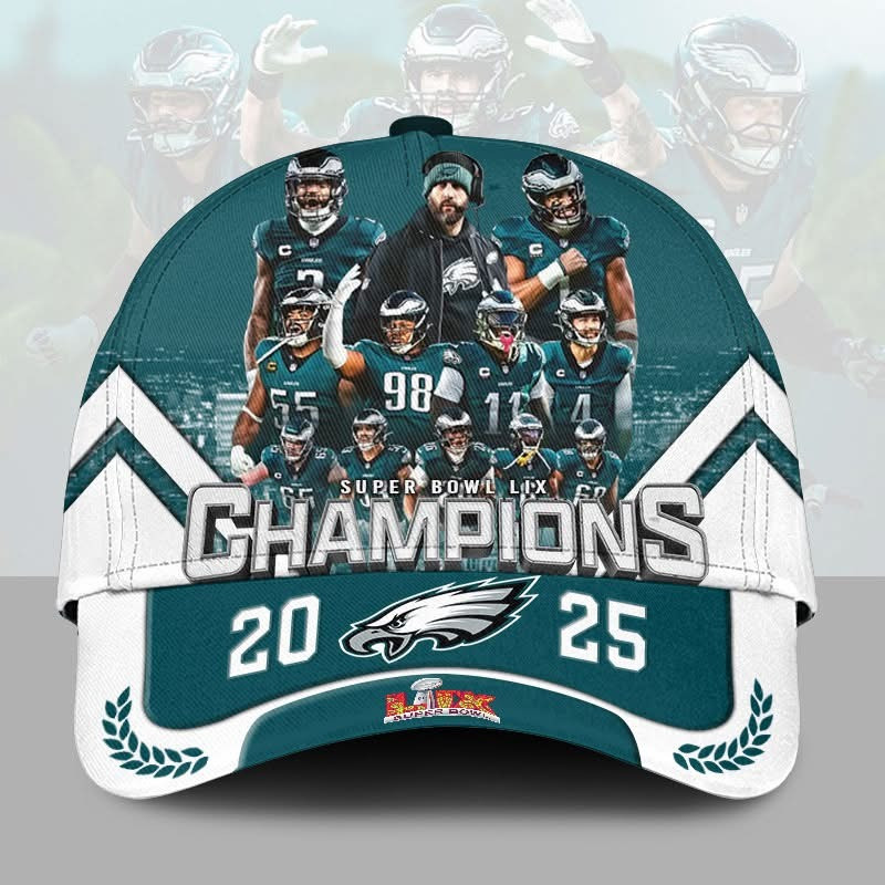 Eagles Super Bowl Lix Champions Hat 2025 Merch Unique Gifts For Philadelphia Eagles Fans-1