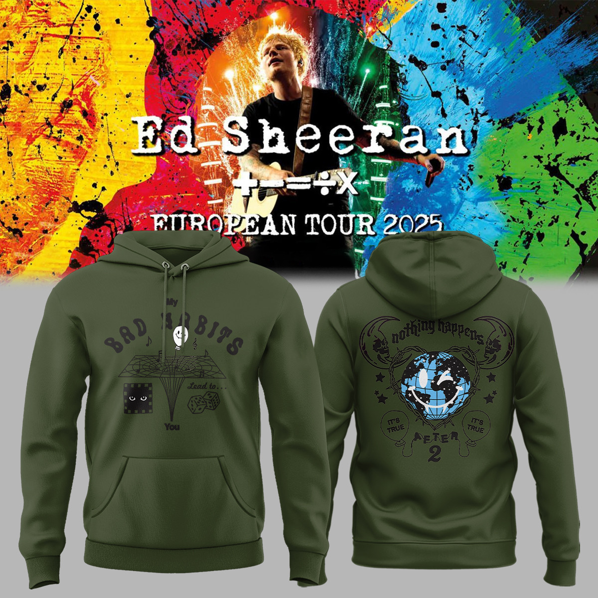 Ed Sheeran Tour Merch Hoodie Bad Habit Nothing Happens 2025 Cool Ed Sheeran Present-1 Ed Sheeran Tour Merch Hoodie Bad Habit Nothing Happens 2025 Cool Ed Sheeran Present-1
