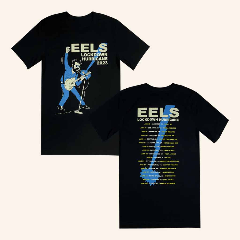 Eels Merch Lockdown Hurricane Tour Black T-Shirt Best Gifts For Music Lovers-1 Eels Merch Lockdown Hurricane Tour Black T-Shirt Best Gifts For Music Lovers-1