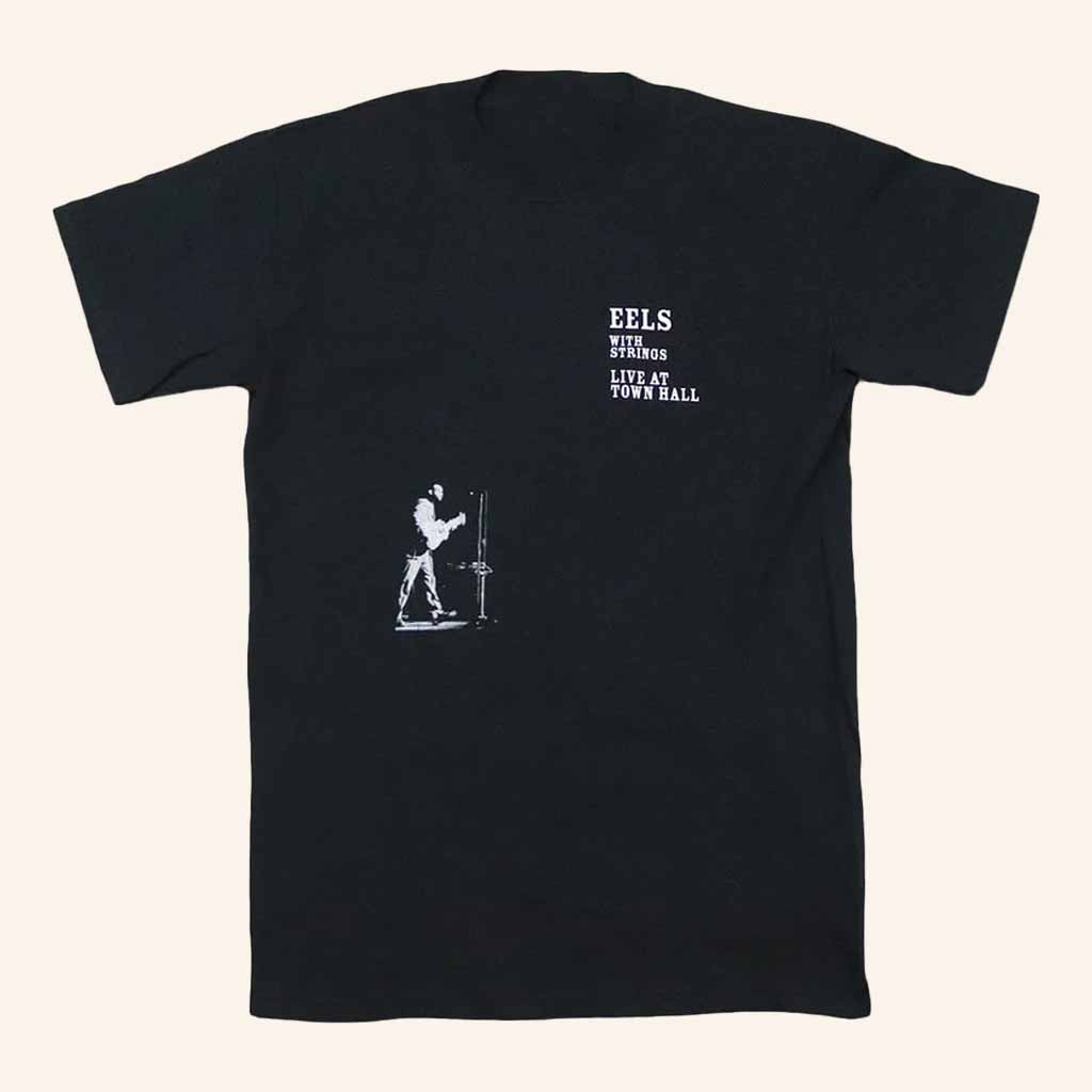 Eels Merch With Strings Live At Town Hall Black T-Shirt Christmas Gifts For Boyfriend-1