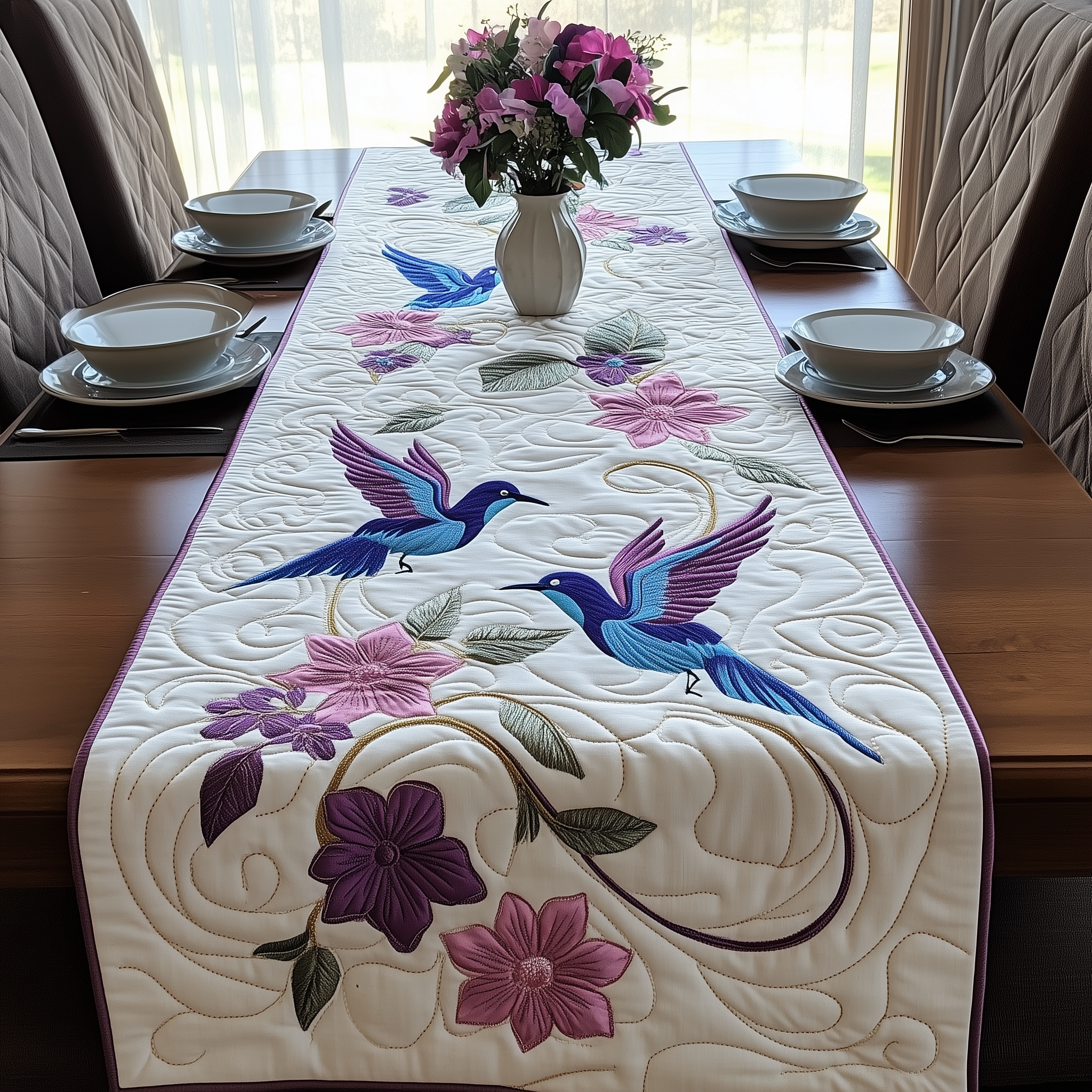 Elegant Hummingbird Quilted Table Runner Merchandise Hummingbird Stuff To Buy Xmas Gifts-1 Elegant Hummingbird Quilted Table Runner Merchandise Hummingbird Stuff To Buy Xmas Gifts-1