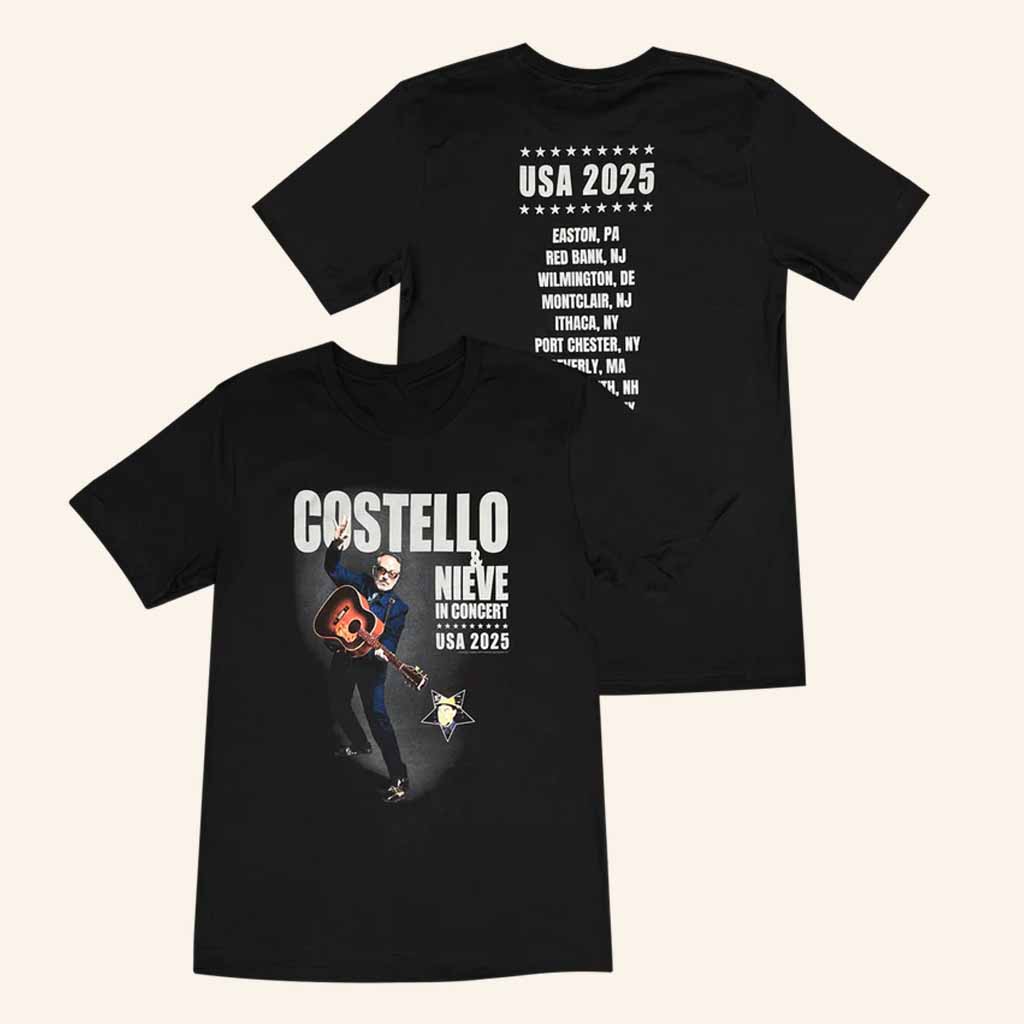 Elvis Costello Merch USA Tour 2025 T-Shirt Husband Christmas Gift Ideas-1 Elvis Costello Merch USA Tour 2025 T-Shirt Husband Christmas Gift Ideas-1