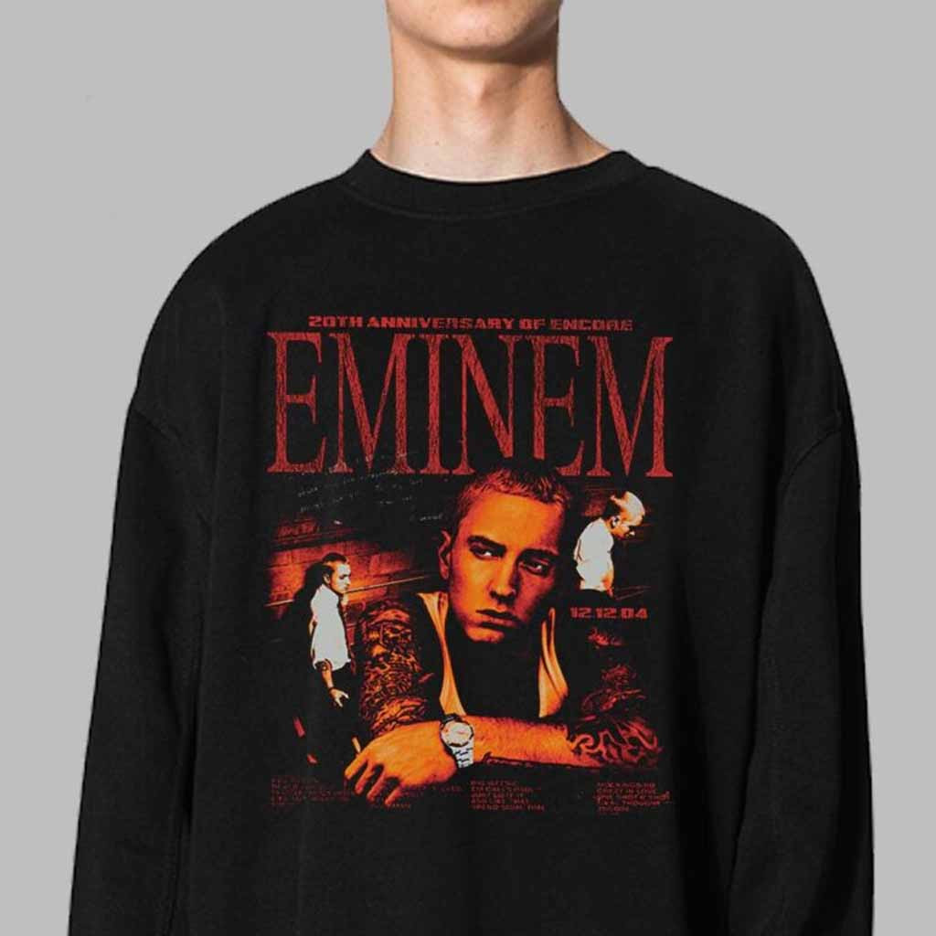 Eminem Encore 20th Anniversary Long Sleeve T-Shirt Eminem Merch Music Lovers Gifts-1 Eminem Encore 20th Anniversary Long Sleeve T-Shirt Eminem Merch Music Lovers Gifts-1