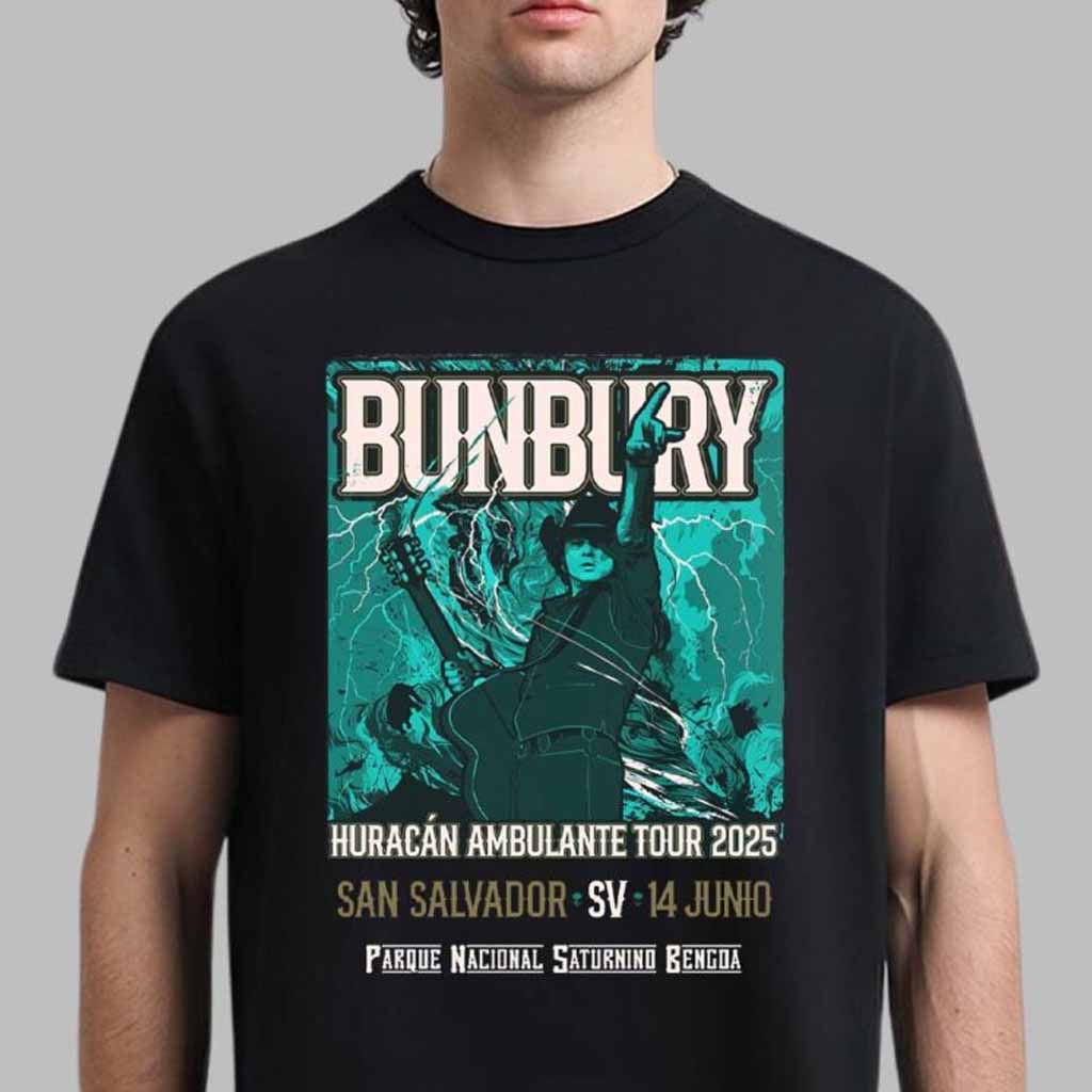 Enrique Bunbury Merch Huracan Ambulante Tour 2025 T-Shirt Best Gift For Fans-1