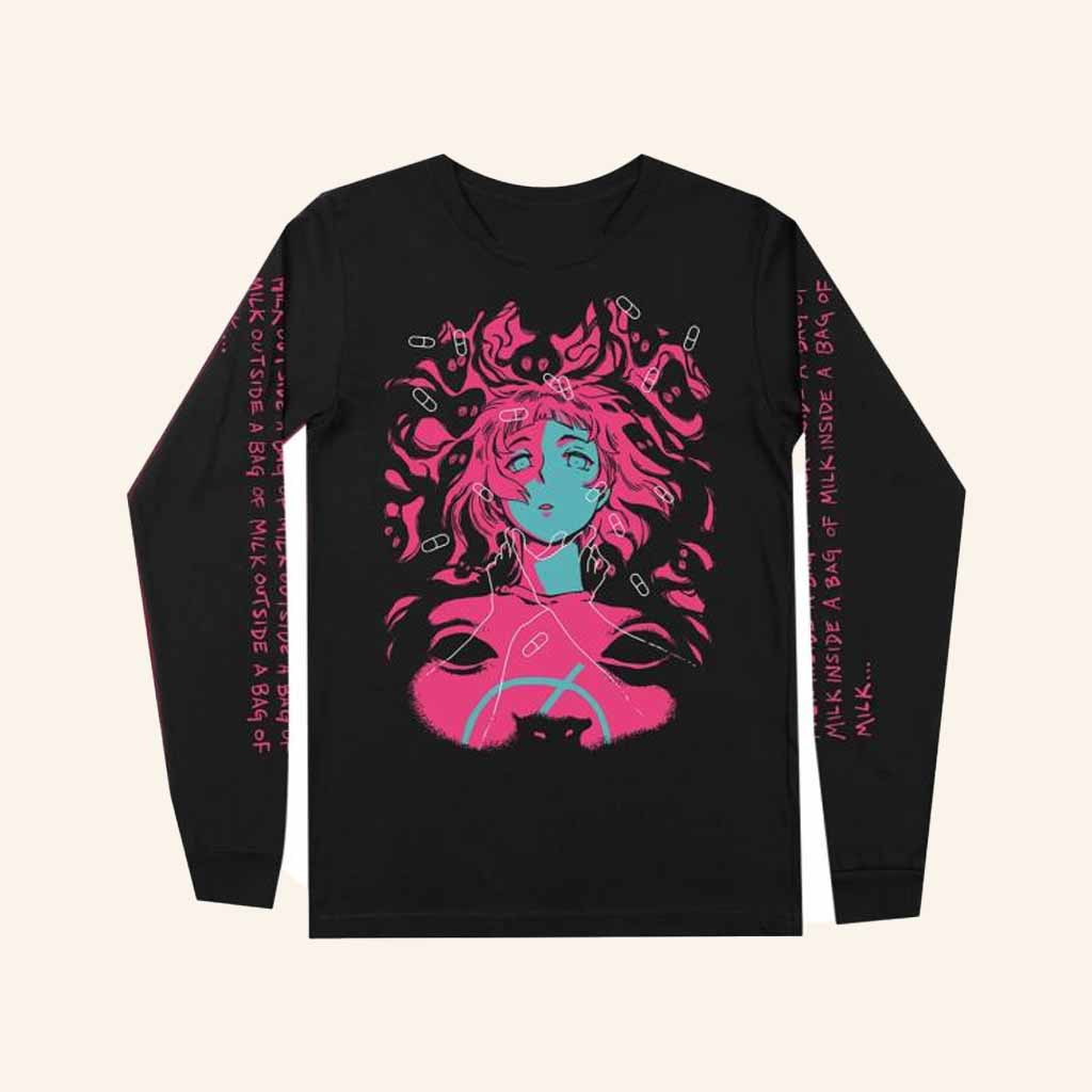 Fangamer Merch A Bag Of Milk Asphyxia Long Sleeve Shirt Unique Gift For Sister-1