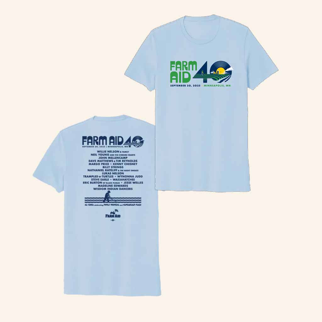 Farm Aid Merch Farm Aid 40 Festival Logo T-Shirt Presents For Farmers-1
