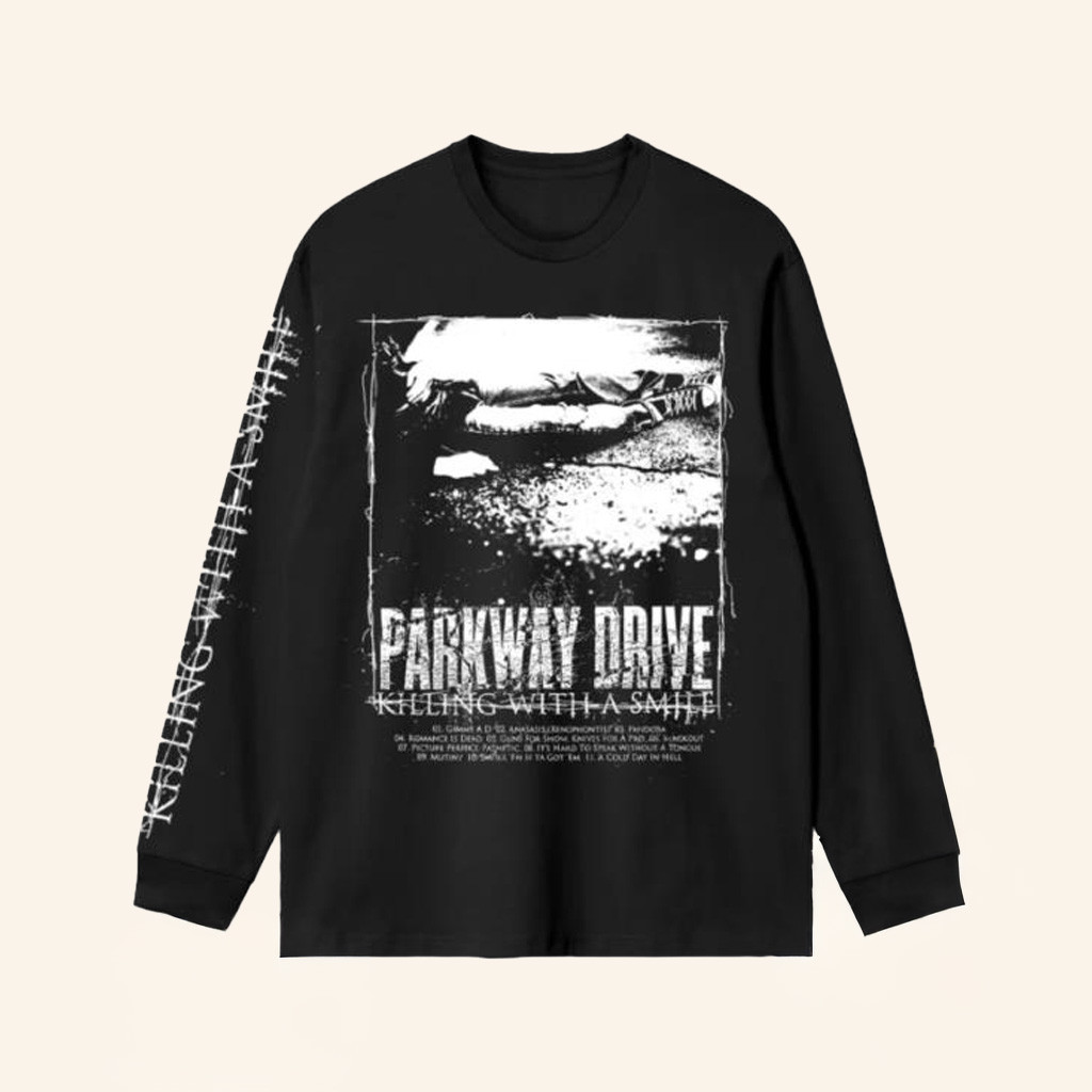 Flagship Apparel Merch Parkway Drive Killing With A Smile Long Sleeve T-Shirt Gifts For Him-1