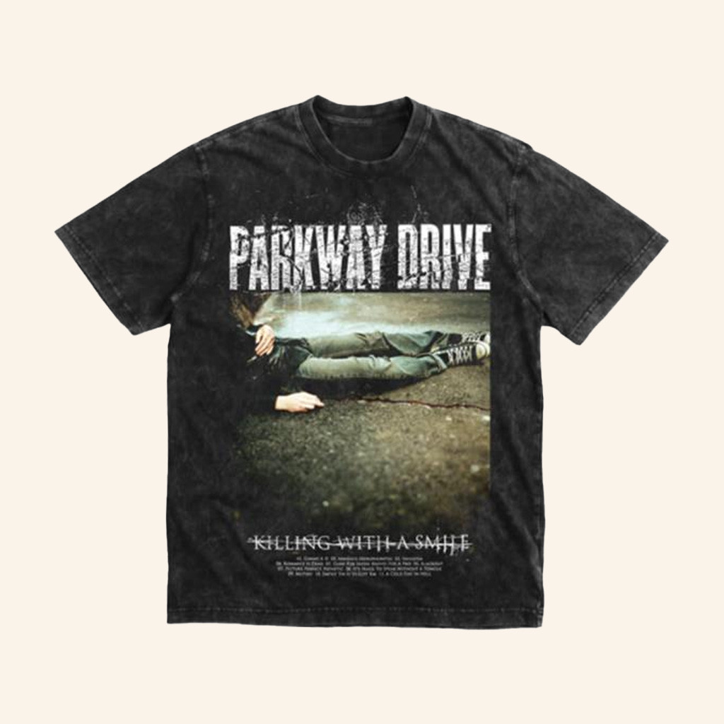 Flagship Apparel Merch Parkway Drive Killing With A Smile T-Shirt Gifts For Dad-1