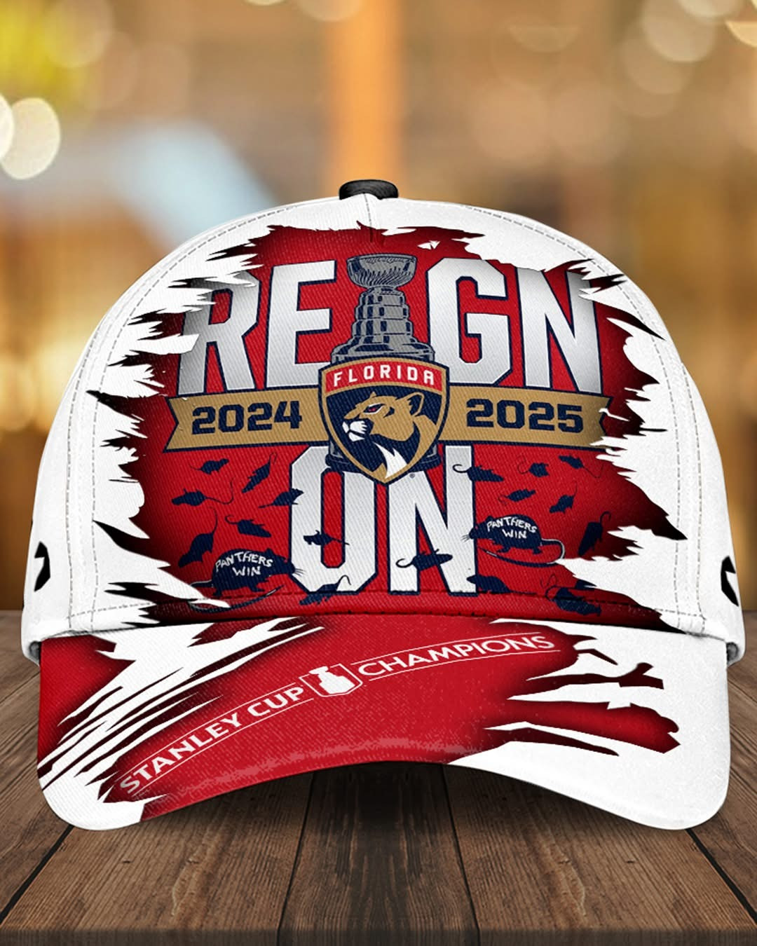 Florida Panthers Reign 2024 2025 On Stanley Cup Champions Hat NFL Merch Hockey Fan Gear-1 Florida Panthers Reign 2024 2025 On Stanley Cup Champions Hat NFL Merch Hockey Fan Gear-1