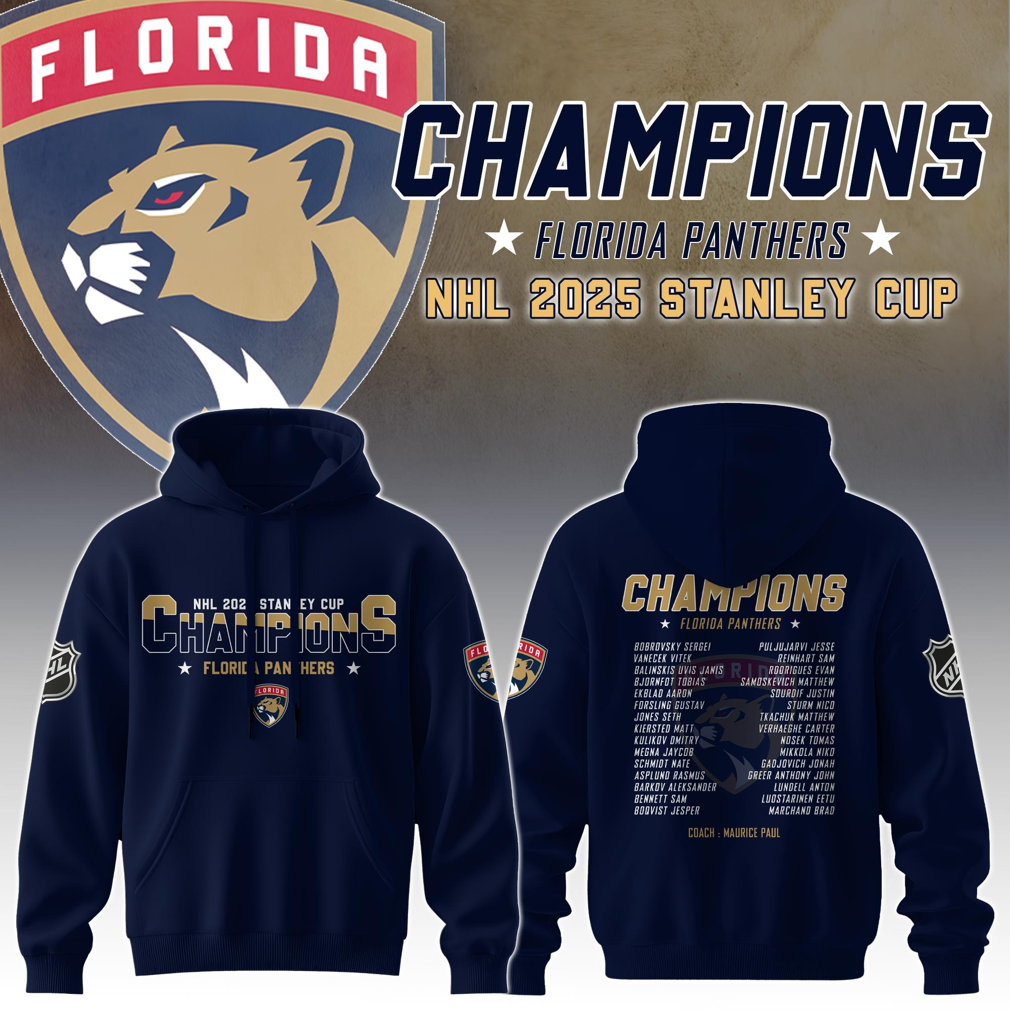 Florida Panthers Stanley Cup Champions 2025 Hoodie Hockey Fan Gear NFL Merch Great Gifts-1 Florida Panthers Stanley Cup Champions 2025 Hoodie Hockey Fan Gear NFL Merch Great Gifts-1