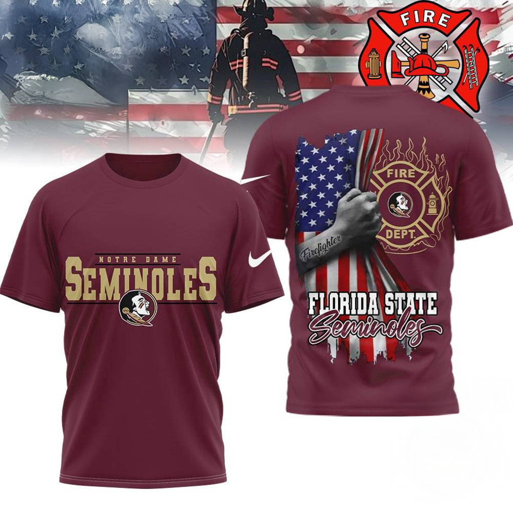Florida State Seminoles 2025 NCAA Firefighter American Flag Shirt Seminoles Merch Fan GIfts-1 Florida State Seminoles 2025 NCAA Firefighter American Flag Shirt Seminoles Merch Fan GIfts-1