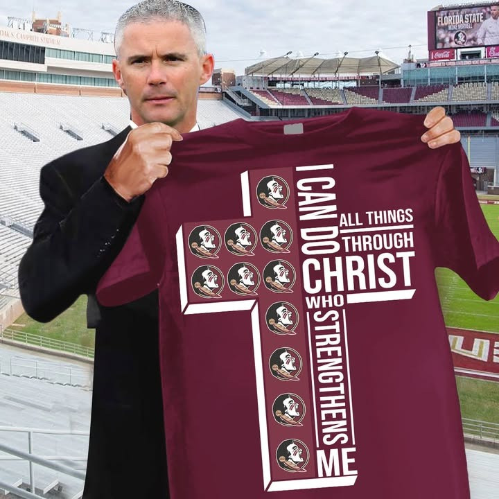 Florida State Seminoles Faith T-Shirt I Can Do All Things Through Christ Who Strengthens Me-1