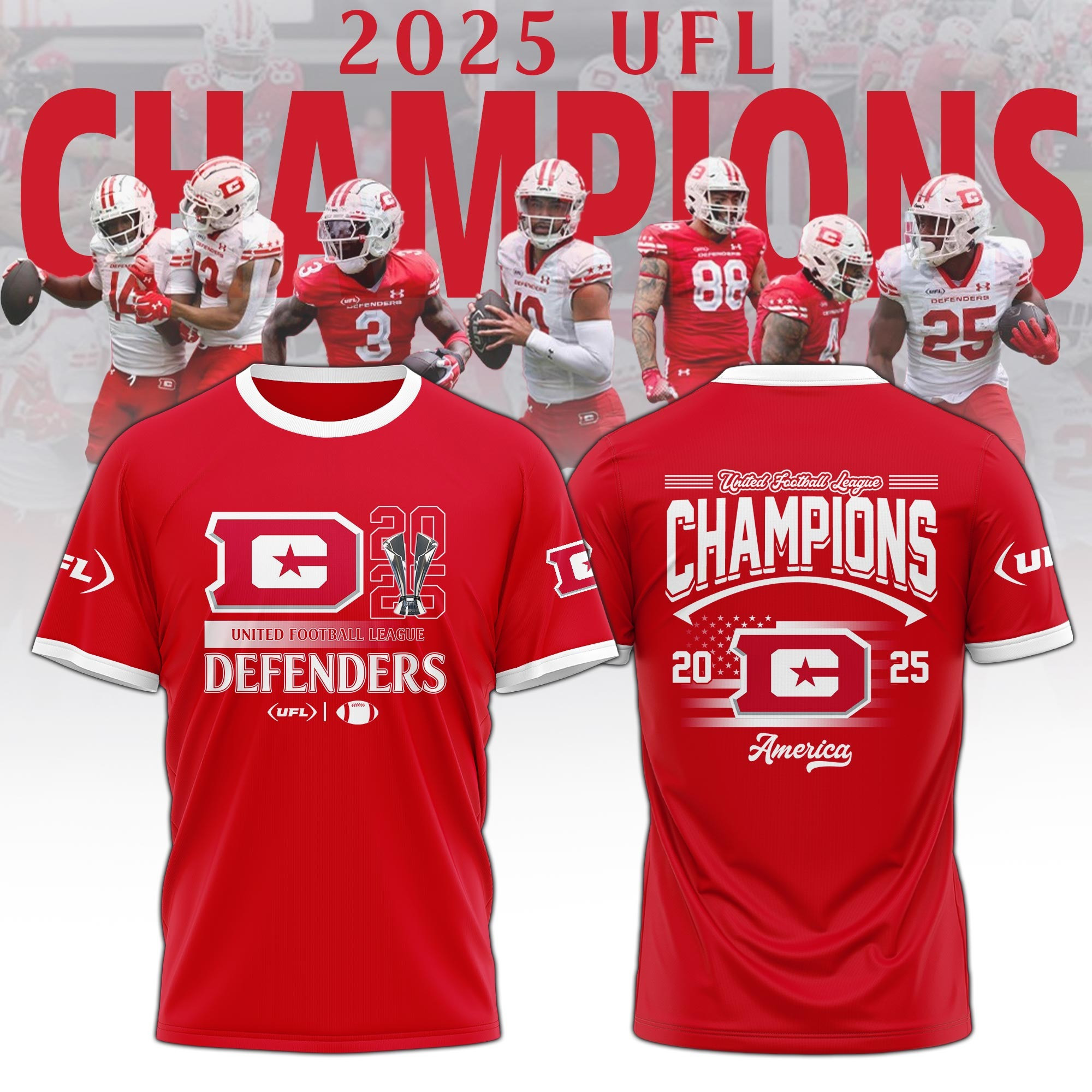 Fontaines DC Defenders United Football League Champions 2025 Shirt Apparel Gifts For Men-1 Fontaines DC Defenders United Football League Champions 2025 Shirt Apparel Gifts For Men-1