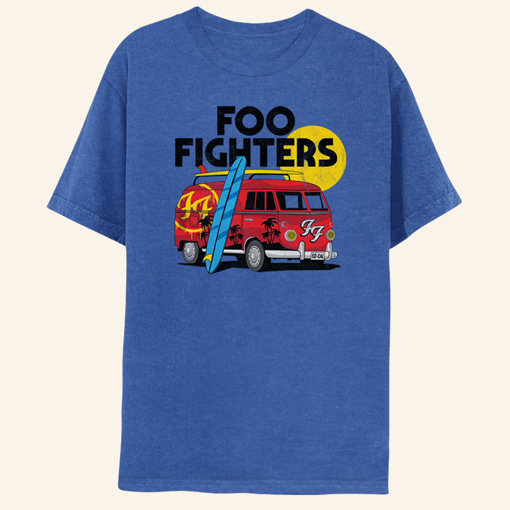 Foo Fighters Merch Camper Van Foo Fighters Logo T-Shirt Gift For Rock Band Fans-1
