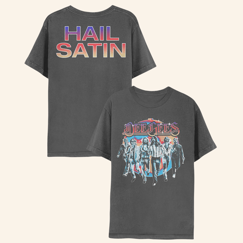 Foo Fighters Merch Dee Gees Hail Satin T-Shirt Gift For Rock Band Fans-1