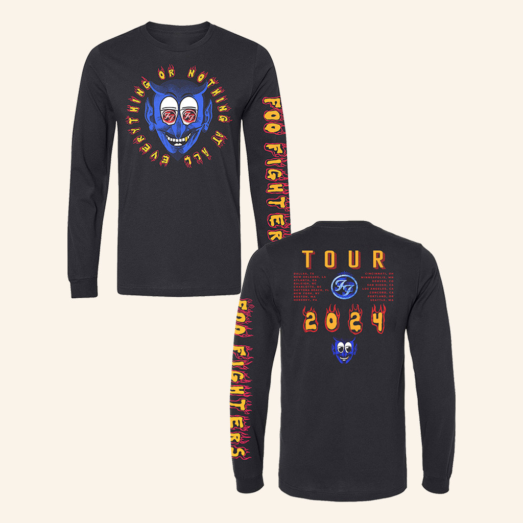 Foo Fighters Merch Devil Tour 2024 Long Sleeve Shirt Gift For Rock Band Fans-1 Foo Fighters Merch Devil Tour 2024 Long Sleeve Shirt Gift For Rock Band Fans-1