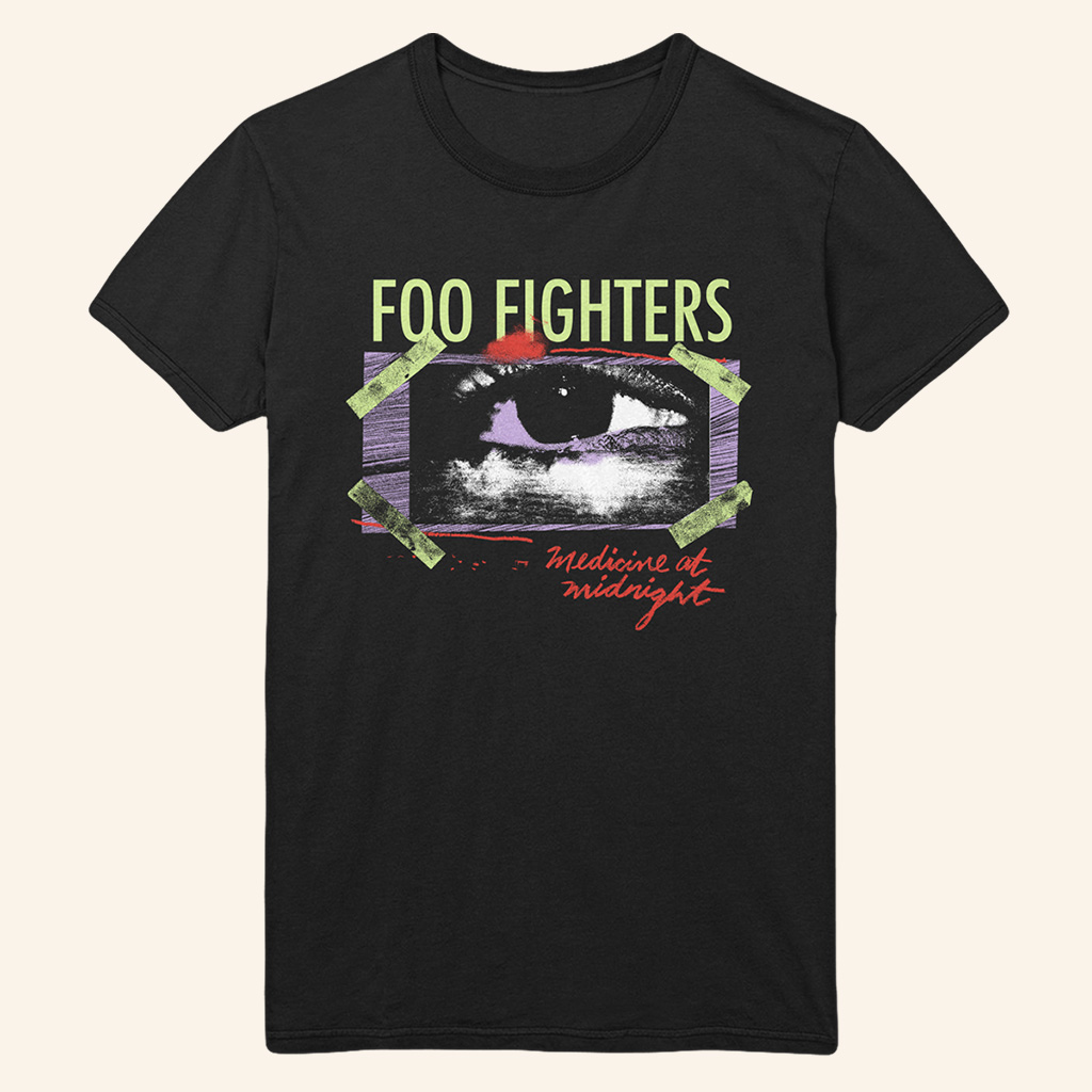 Foo Fighters Merch Medicine At Midnight Eye Tape T-Shirt Gift For Husband-1 Foo Fighters Merch Medicine At Midnight Eye Tape T-Shirt Gift For Husband-1