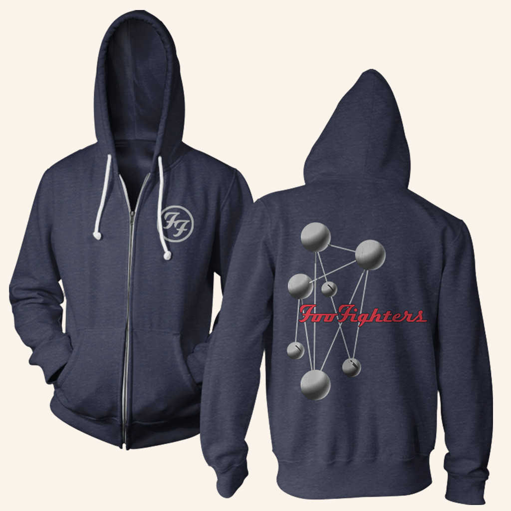 Foo Fighters Merch Molecules Zip Hoodie Music Related Gifts For Guys-1 Foo Fighters Merch Molecules Zip Hoodie Music Related Gifts For Guys-1