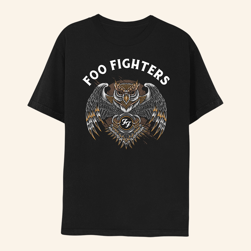 Foo Fighters Merch Owl T-Shirt Birthday Gifts For Music Lovers-1