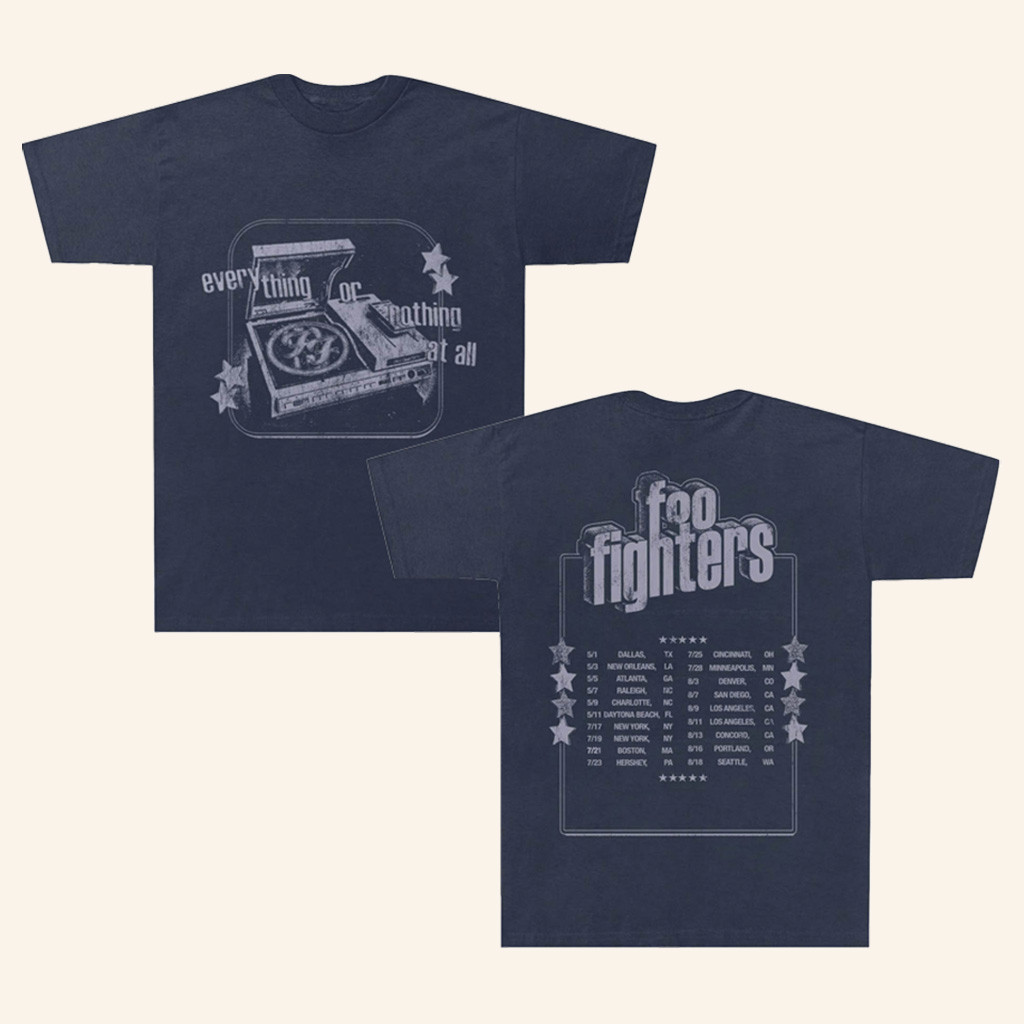 Foo Fighters Merch Record Player Tour T-Shirt Presents For Music Lovers-1 Foo Fighters Merch Record Player Tour T-Shirt Presents For Music Lovers-1