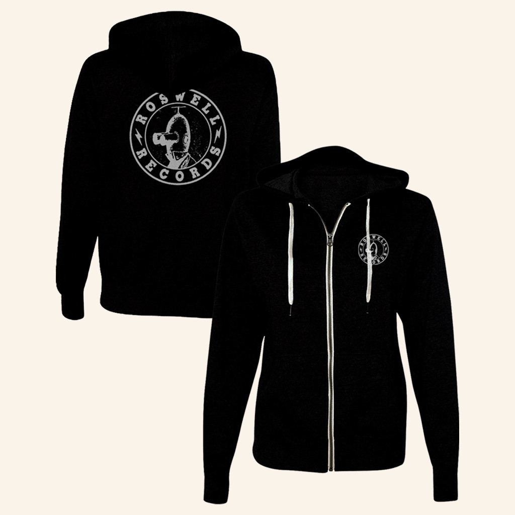 Foo Fighters Merch Roswell Records Zip Hoodie Cool Gifts For Music Lovers-1