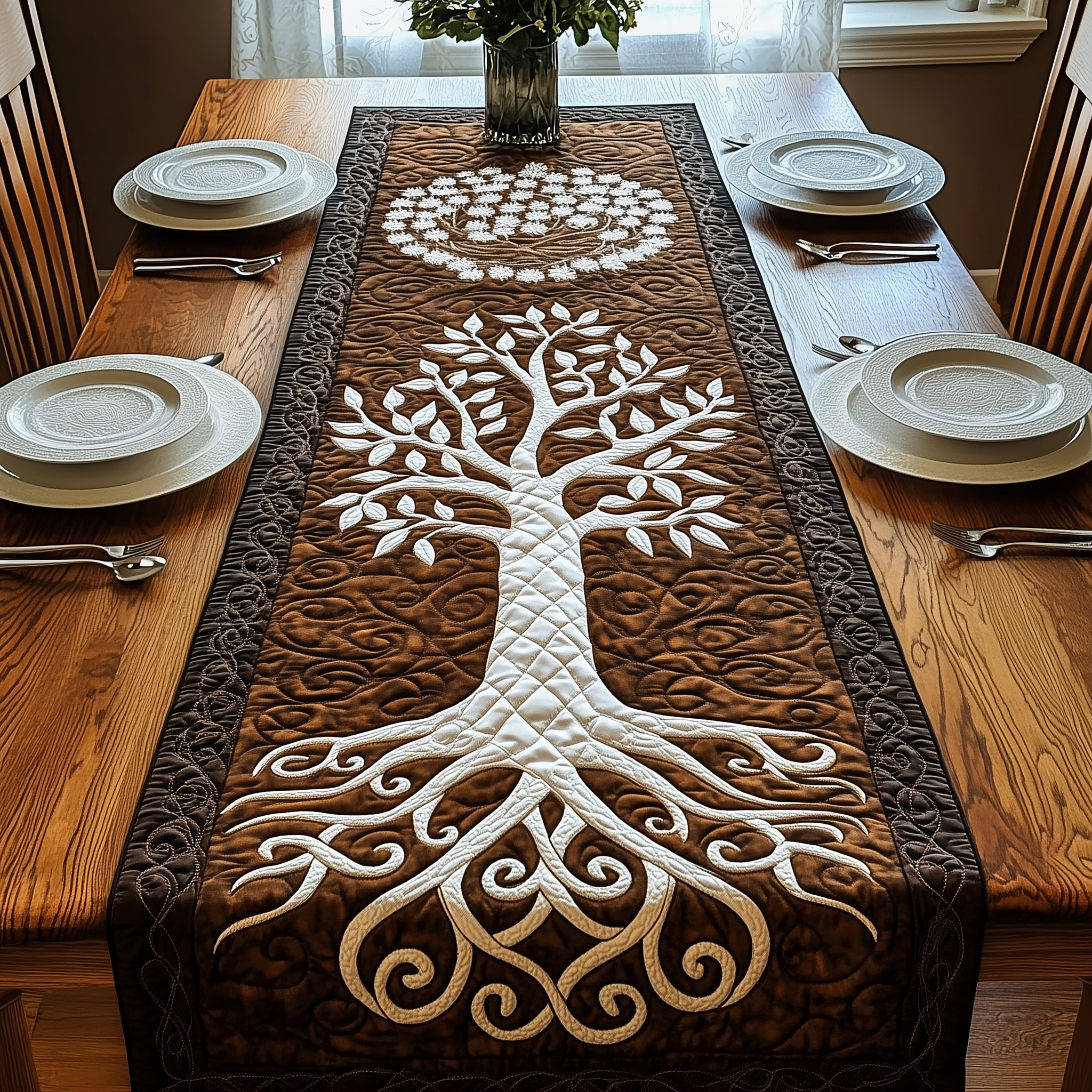 Forest Spirit Quilted Table Runner Valentines Ideas For Her-1 Forest Spirit Quilted Table Runner Valentines Ideas For Her-1