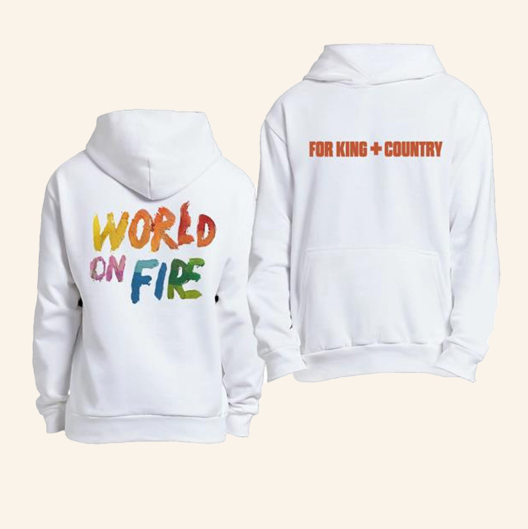 Forking And Country Merch World On Fire Hoodie Xmas Presents For Him-1