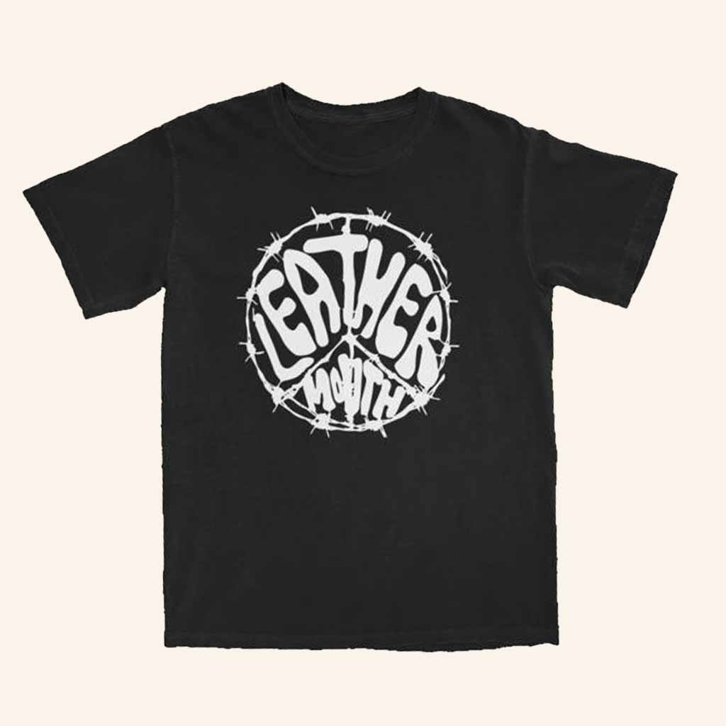 Frank Iero Merch Leathermouth Barbed Wire Peace T-Shirt Xmas Presents For Friend-1