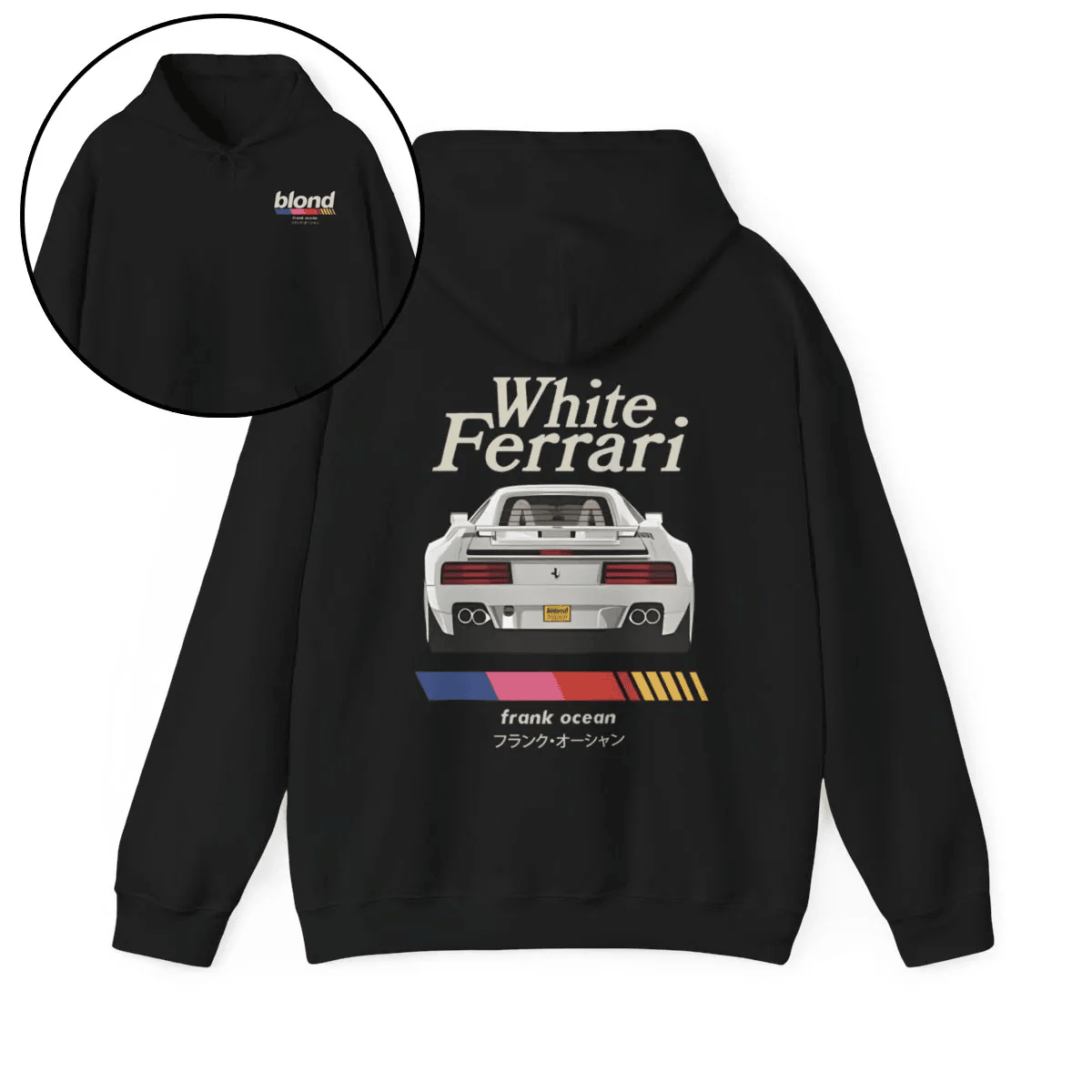 Frank Ocean Merch Blond White Ferrari Hoodie Concert Tour Merchandise Fan Apparel-1 Frank Ocean Merch Blond White Ferrari Hoodie Concert Tour Merchandise Fan Apparel-1
