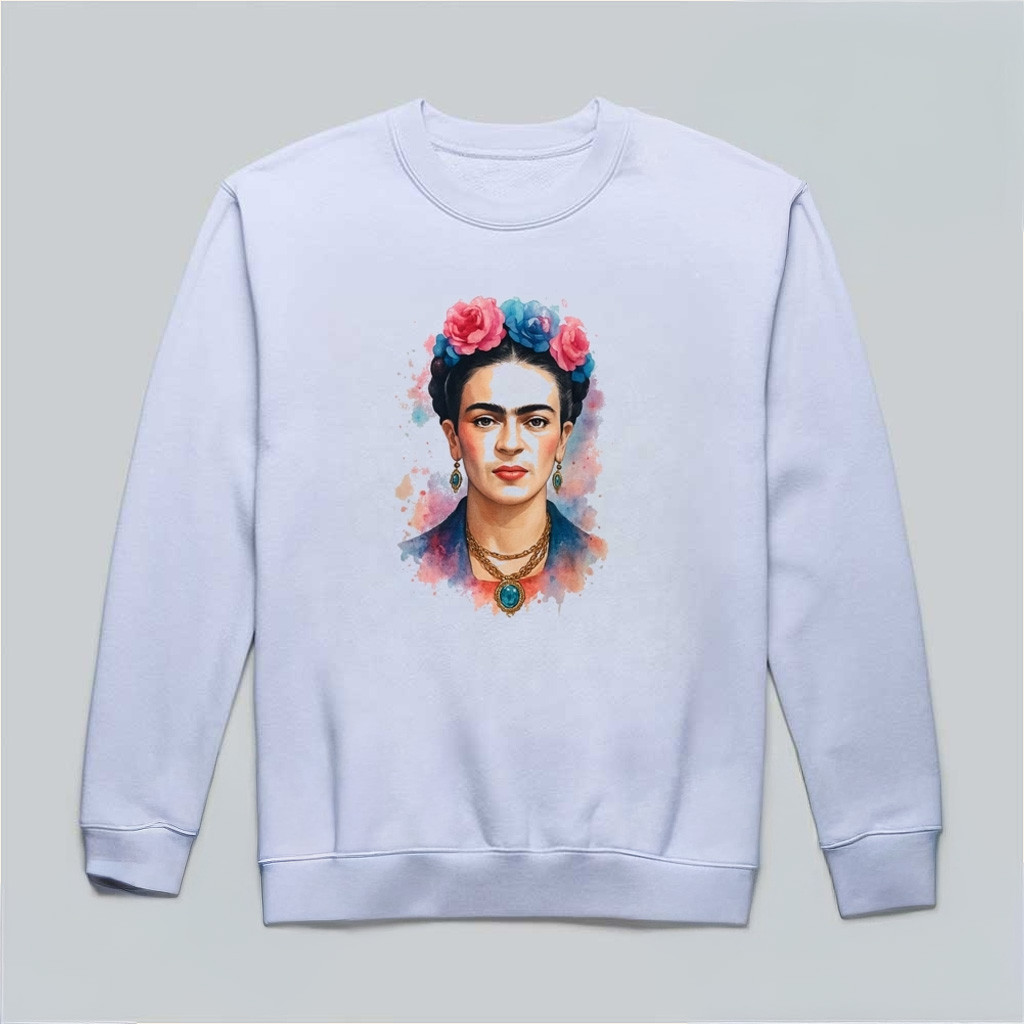 Frida Kahlo Floral Portrait Art Sweatshirt Frida Kahlo Merch Gift Ideas For Friends-1 Frida Kahlo Floral Portrait Art Sweatshirt Frida Kahlo Merch Gift Ideas For Friends-1