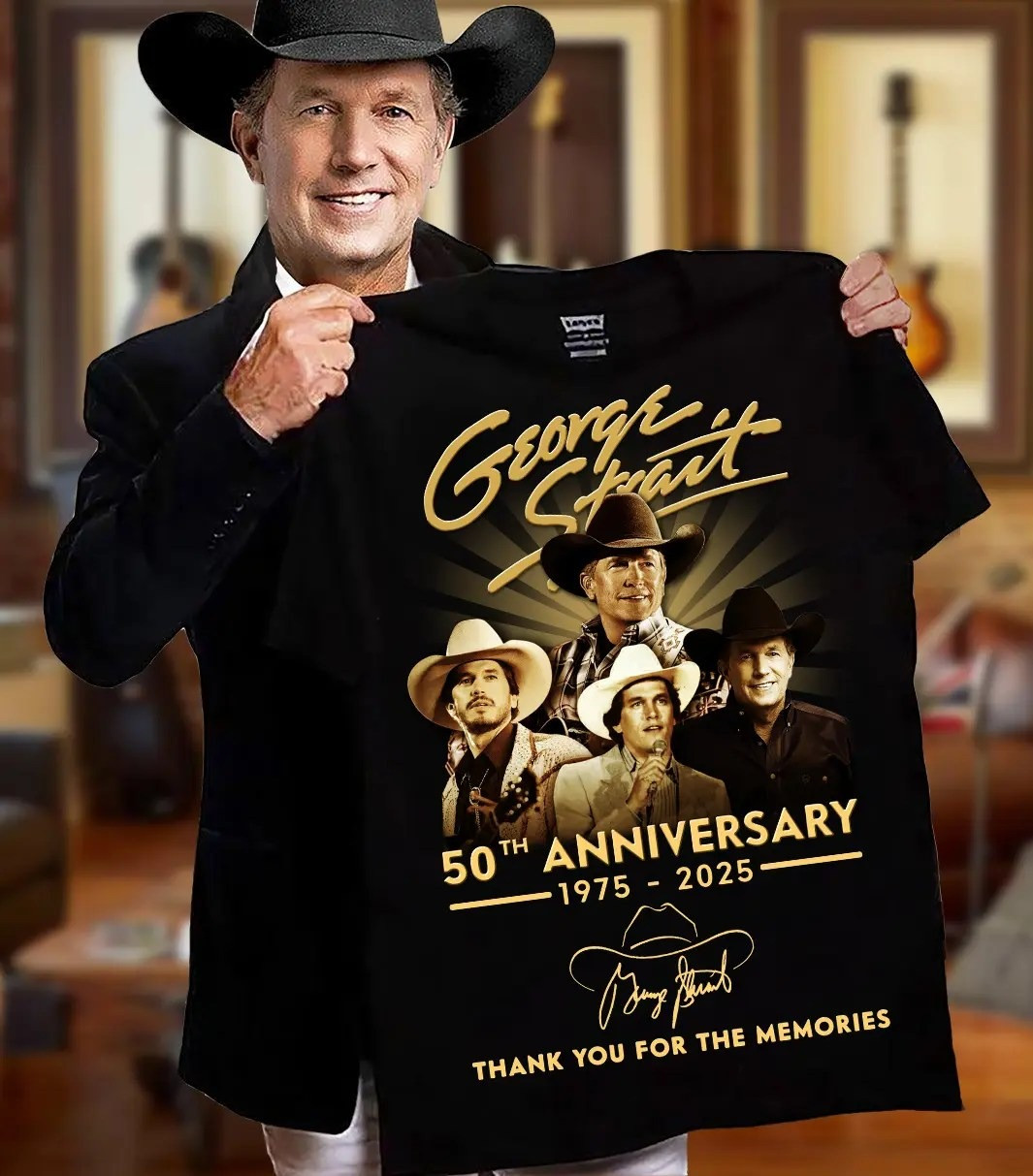 George Strait 50Th Anniversary Shirt Thank You For The Memories Country Music Fans Gifts-1 George Strait 50Th Anniversary Shirt Thank You For The Memories Country Music Fans Gifts-1