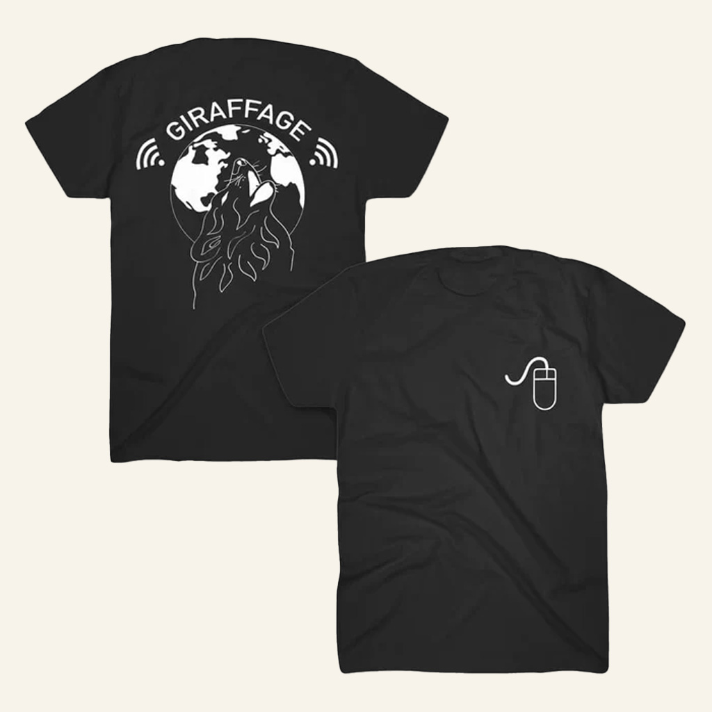 Giraffage Merch Wolf Black T-Shirt Christmas Present Ideas For Dad-1 Giraffage Merch Wolf Black T-Shirt Christmas Present Ideas For Dad-1
