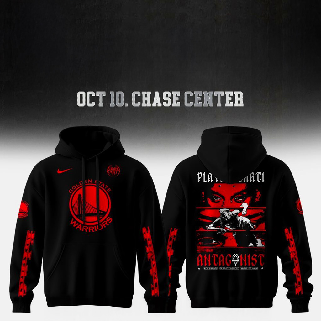 Golden State Warriors X Playboi Carti Antagonist Tour 2.0 Hoodie Warriors Merch Fan Gifts-1