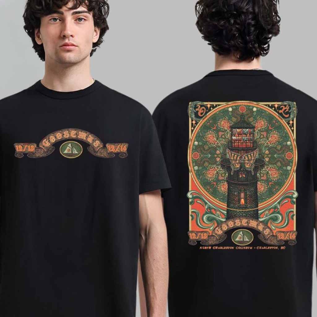 Goose Band Goosemas Poster For Shows In Charleston South Carolina At North Charleston Coliseum On December 13 And 14 2024 T-Shirt Goose Merch Gifts For Friends-1